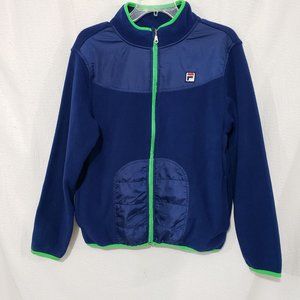 Fila Blue Green trim Zip Youth unisex Jacket 14/16